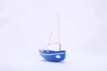 Maison Tirot Le Bachi Toy Sailing Boat Blue Side