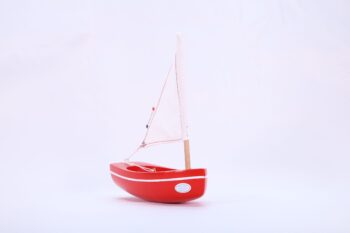 Maison Tirot Le Bachi Toy Sailing Boat Red Side