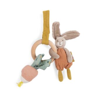 Moulin Roty Trois Petits Lapins Wooden Ring Rattle