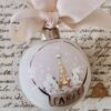 Little French Snow Dome Blush Ribbon