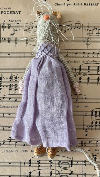 Sophie Digard Doll Lavender Mouse handmade