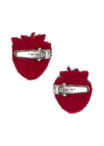 Konges Slojd 2 Pack Strawberry Beaded Hair Clips back