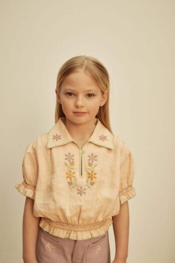 Apolina Valerie Blouse Satin Pink
