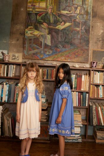 Apolina Verna Smock Dress Azul