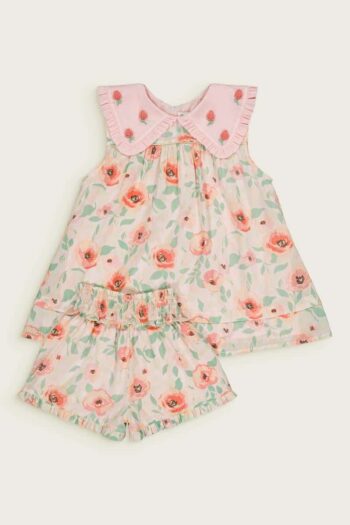 Bacha Flamingo Short Set Poppy