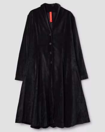 Ewa i walla Majros Luxurious Black Velvet Coat