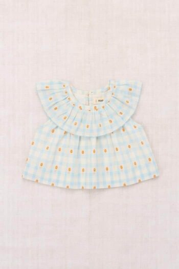 Misha & Puff Baby Tallulah Top - Bright Sky Blossom Plaid_1