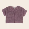 Emile et Ida Cardigan Purple Crochet