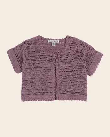 Emile et Ida Cardigan Purple Crochet