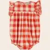 Emile et Ida Combibloomer Embroidered Red Gingham