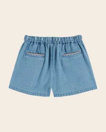 Emile et Ida Shorts Denim Embroidered Pockets