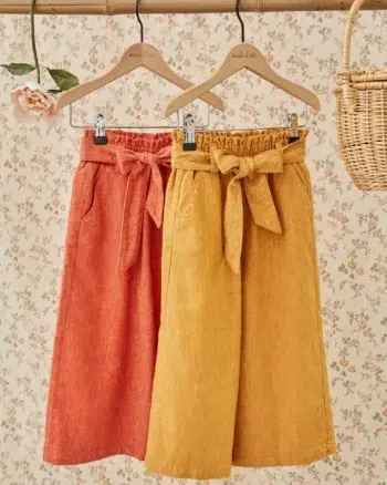 Emile et Ida Trousers Tied Mustard Heather