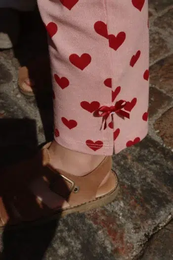 Konges Slojd Drey Slit Pants Amour Rouge bow