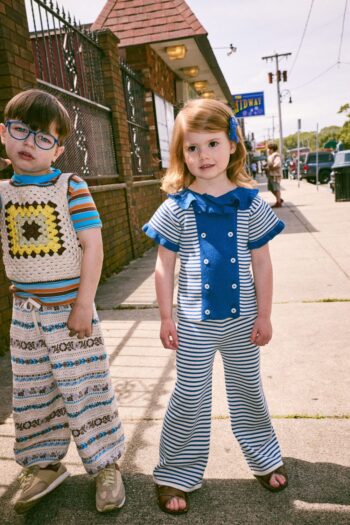 Misha & Puff Bell Pant - Blue Ribbon Stripe_3