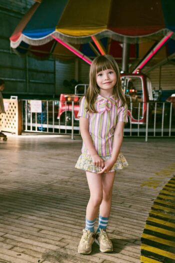 Misha & Puff Eyelet Popcorn Skating Skirt Bubble Space Dye