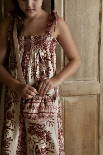 Bonjour Diary Long Skirt Dress & Scarf Bird Print
