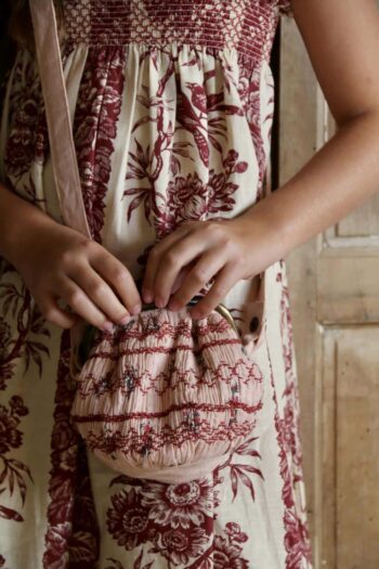 Bonjour Diary Long Skirt Dress & Scarf Bird Print
