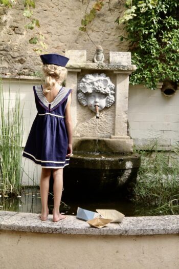 Bonjour Diary Sailor Dress Navy Blue