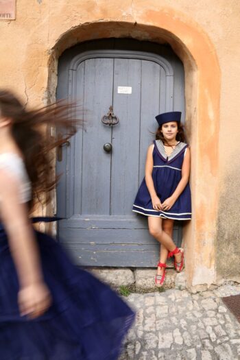 Bonjour Diary Sailor Dress Navy Blue