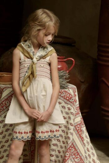 Bonjour Diary Top & Shorts Set Natural Cotton Flax
