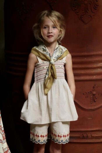 Bonjour Diary Top & Shorts Set Natural Cotton Flax