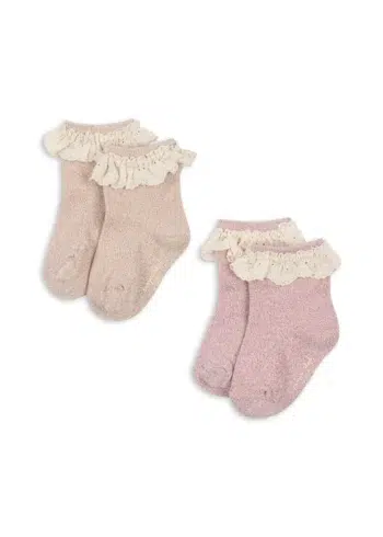 Konges Slojd 2 Pack Frill Socks Rosette