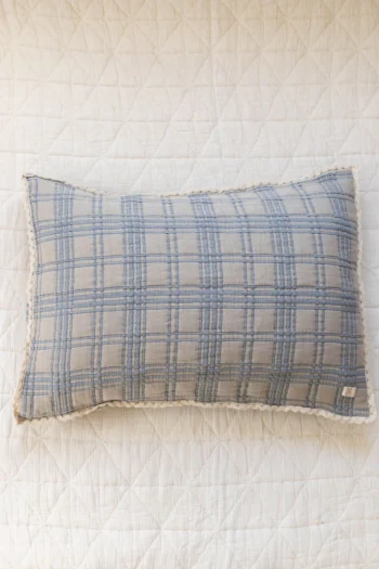 New Grain French Plaid Twin Sham Bluebelle