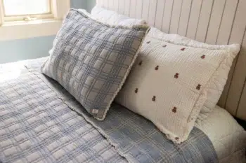 New Grain French Plaid Twin Sham Bluebelle lovely bedding