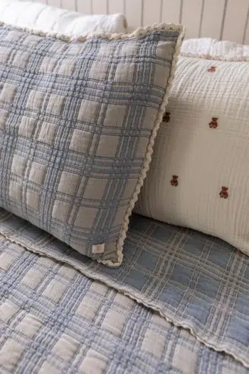 New Grain French Plaid Twin Sham Bluebelle lovely bedding