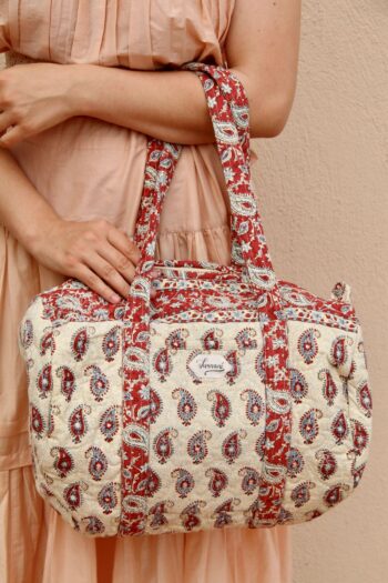 Suranne Diary Quilted Bowling Bag Cashmere Print