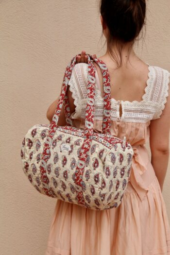 Suranne Diary Quilted Bowling Bag Cashmere Print