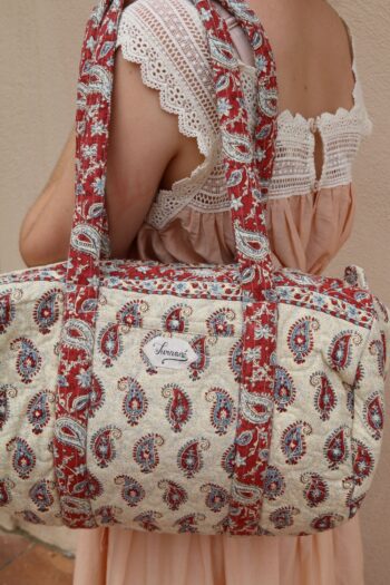 Suranne Diary Quilted Bowling Bag Cashmere Print