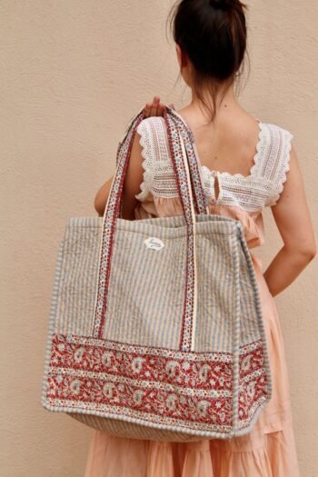 Suranne Diary Quilted Market Bag Deckchair Stripe