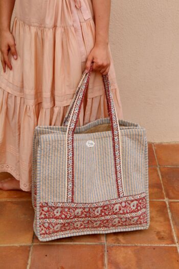 Suranne Diary Quilted Market Bag Deckchair Stripe