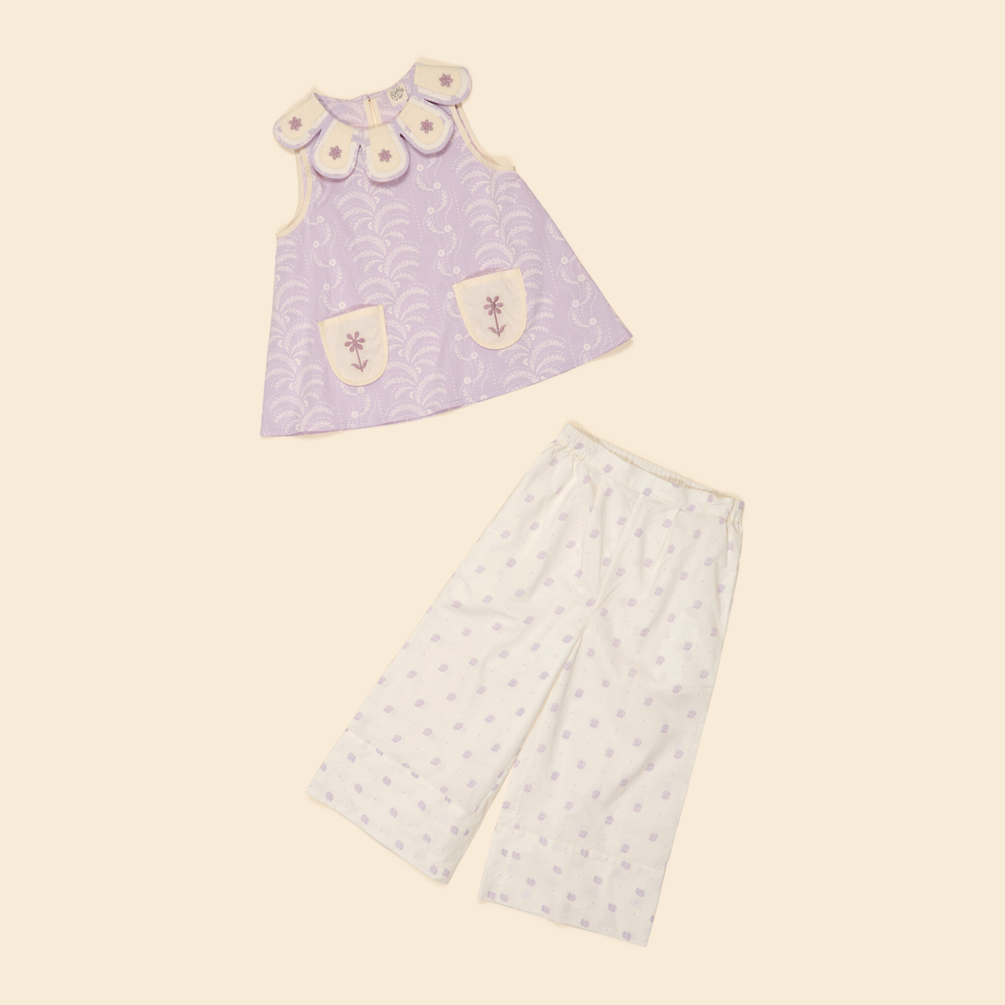 Apolina Flora Trouser Set Wallflower/Studio Calico Cream (Sold out) 1 Apolina Flora Trouser Set Wallflower/Studio Calico Cream
