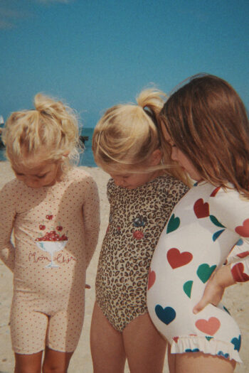 Konges Slojd Manuca Long Sleeve Swimsuit Bon Coeur Colore