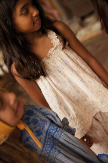 Apolina Lola Dress Rosepanel Cream / Peony