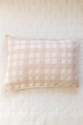 New Grain French Plaid Petal Sham