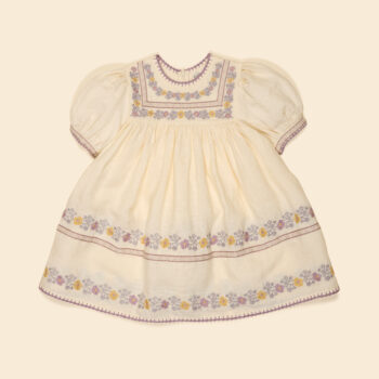 Apolina Patsy Ribbons Dress Cream