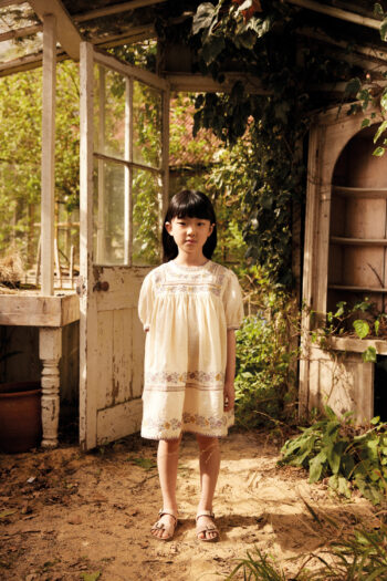 Apolina Patsy Ribbons Dress Cream