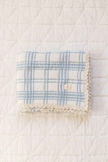 New Grain French Plaid Quilt Powder