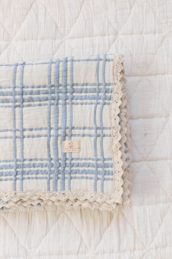 New Grain French Plaid Quilt Powder