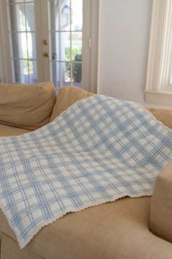 New Grain French Plaid Quilt Powder