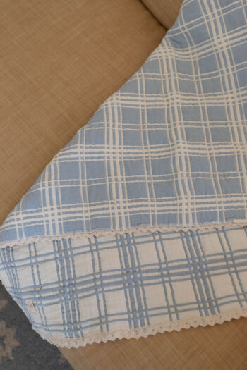 New Grain French Plaid Quilt Powder