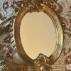 French Vintage Petite Oval Giltwood Mirror (1)