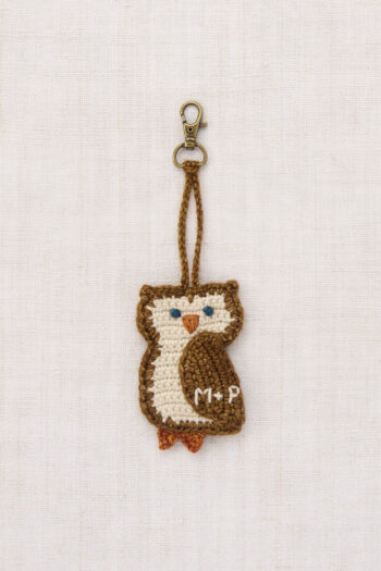 Misha & Puff Owl Bag Charm Nutmeg