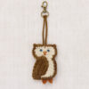 Misha & Puff Owl Bag Charm Nutmeg