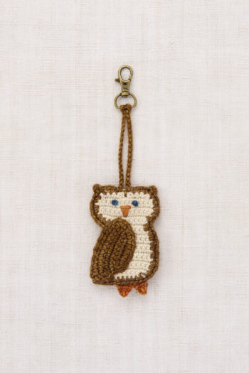 Misha & Puff Owl Bag Charm Nutmeg