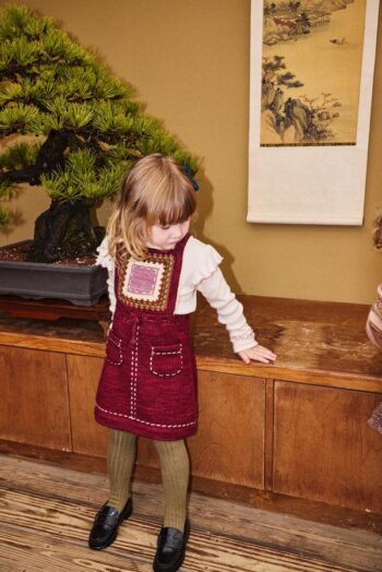 Misha & Puff Running Stitch Pinafore Cambridge