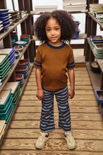 Misha & Puff A Pant Marine Blue Sgraffito